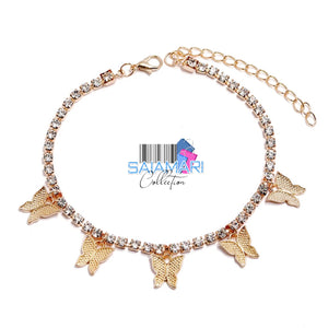 Diamond Butterfly Anklet