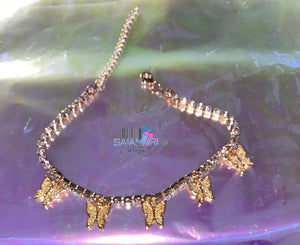 Diamond Butterfly Anklet